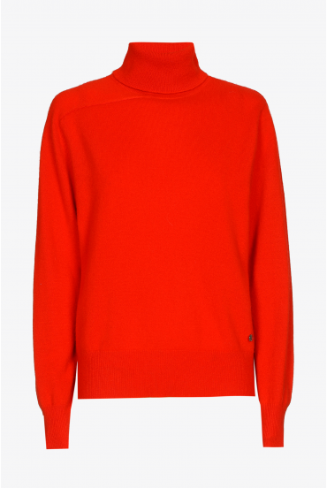 Trui in cashmere met rolkraag