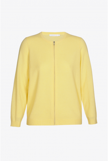 Cardigan with zip closure