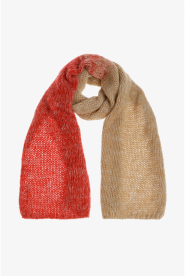 Dégradé sjaal met alpacawol