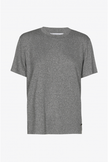 Lurex t-shirt met ronde hals