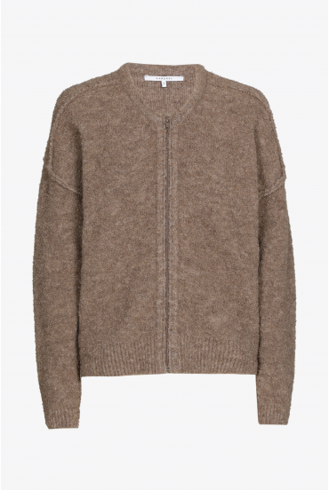 Warme gilet met zichtbare naden
