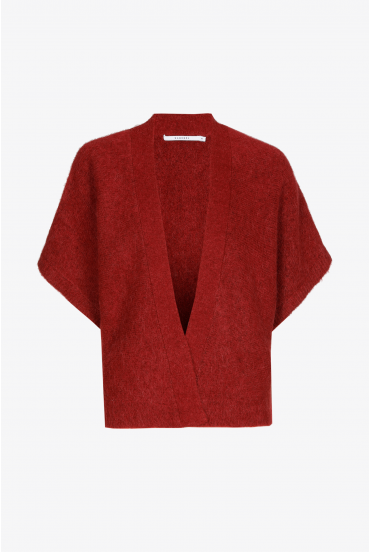 Wollen gilet met korte mouwen