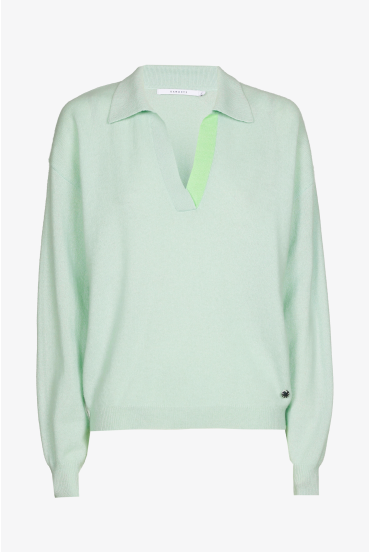Trui in cashmere met polokraag