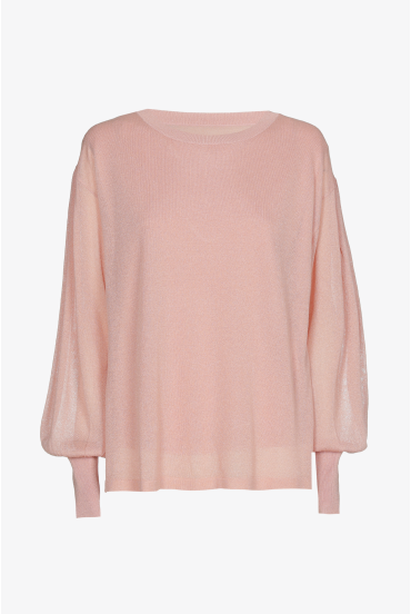 Pullover mit Ärmeln und Rücken aus Organza