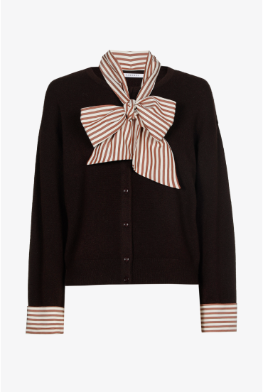 Strickjacke mit Schleife