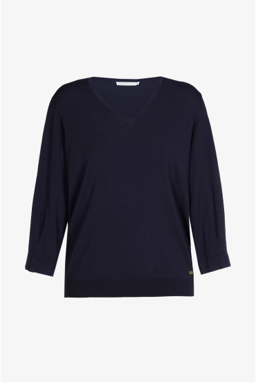 Pull avec plis aux manchettes