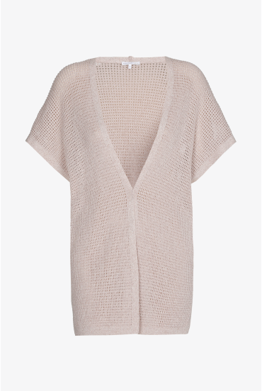 Long cape cardigan in lurex