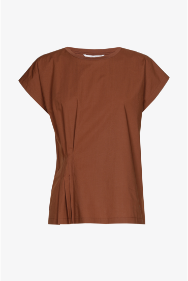 T-shirt met opvallende plooien 