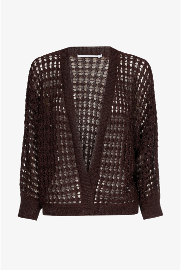 Cardigan with crochet pattern