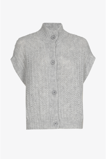 Knitted vest with buttons