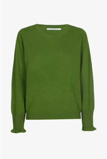 Cashmere trui met parelsteek
