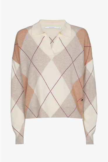 Checked polo jumper