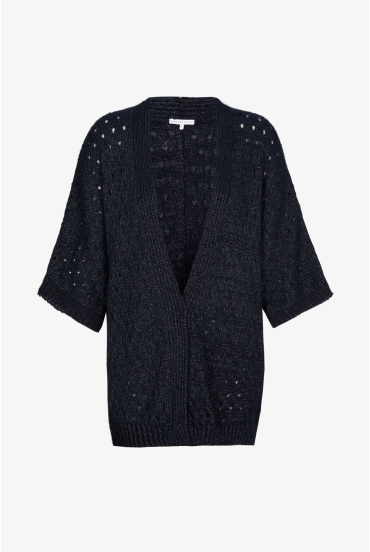 Kurzarm-Strickjacke