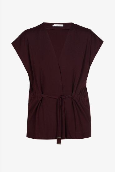 Waistcoat with drawstring