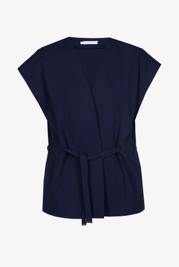 Waistcoat with drawstring