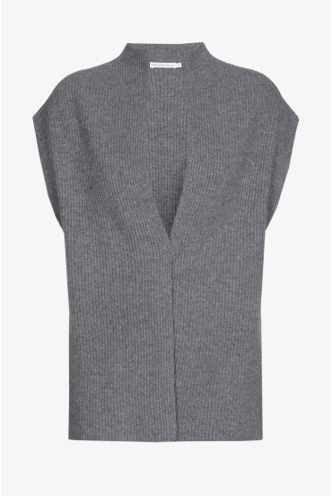 Mouwloos gilet van merinowol