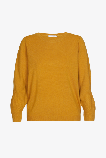 Merino wool jumper with round neckline