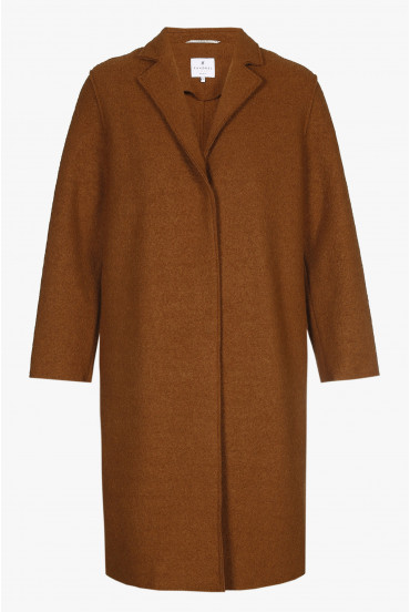 Manteau brun en laine 