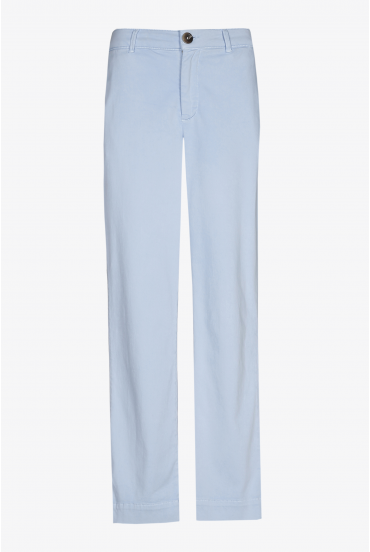 Pantalon chino bleu clair à coupe ajustée