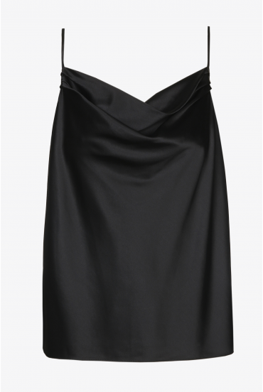 Black silk top