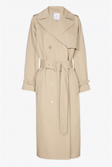 Beige trench coat 