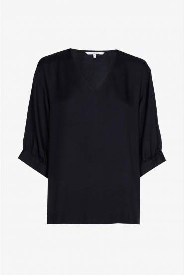 Blouse met V-hals en losse mouwen