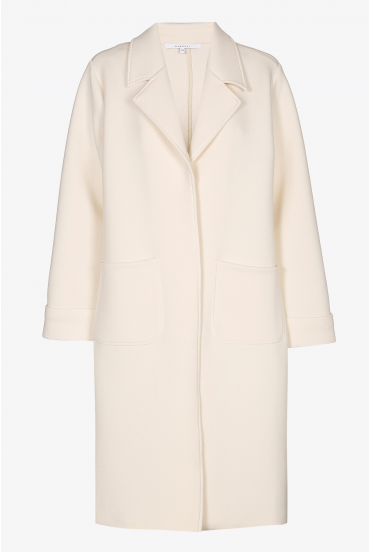 Long coat with patch pockets