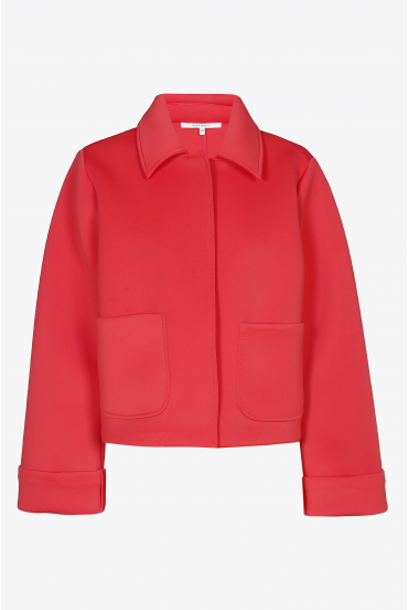 Short jacket with collar