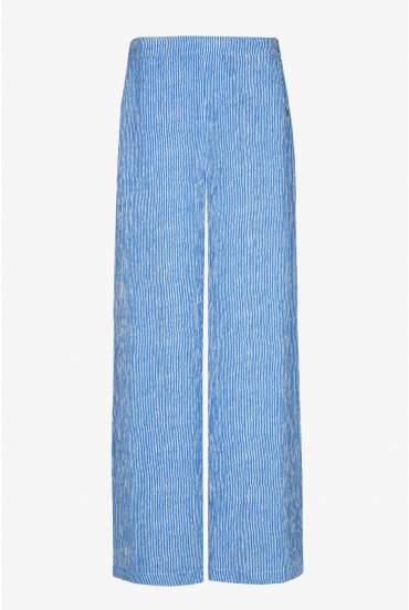 Wide-leg trousers with striped print
