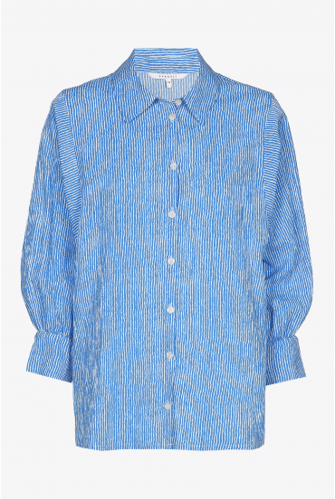 Blouse with striped print