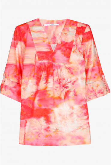 Oversized blouse with print