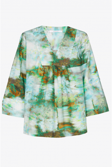 Oversized blouse with print