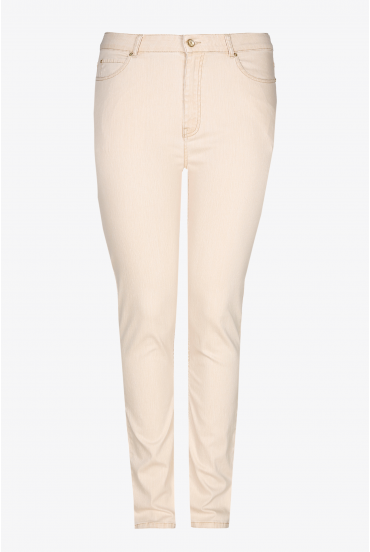 Stretch trousers with denim look