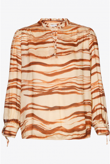 Supple blouse with elastic