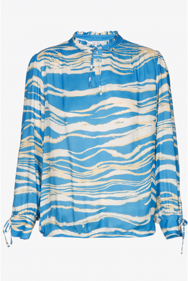 Supple blouse with elastic