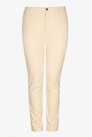 Pantalon doux à jambes étroites