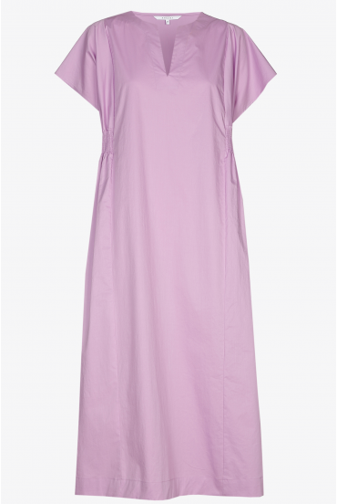 Midi dress with elastic