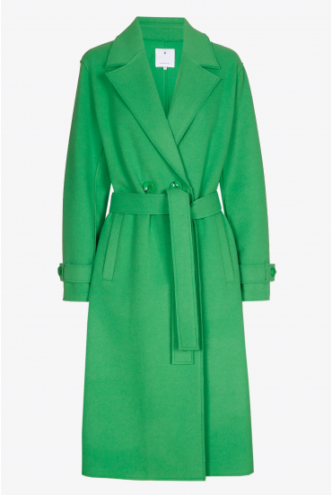 Manteau long à poches plaquées