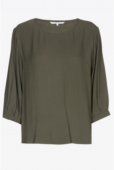 Blouse souple à manches bouffantes