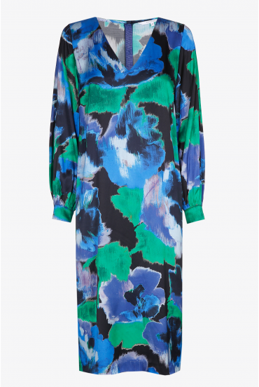 Kleid mit großem Blumenmuster
