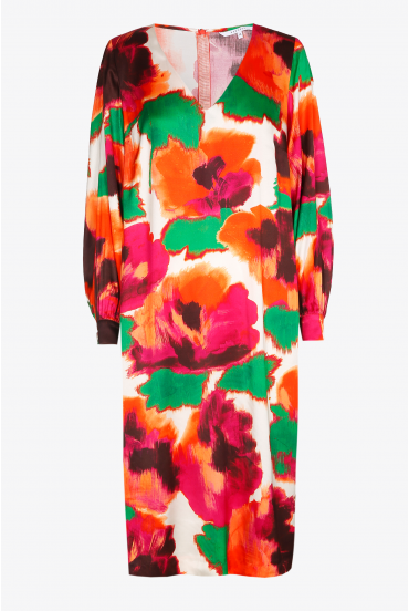Kleid mit großem Blumenmuster