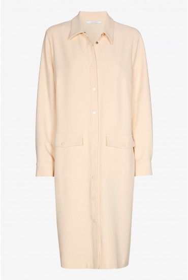 Sporty shirt dress with press studs