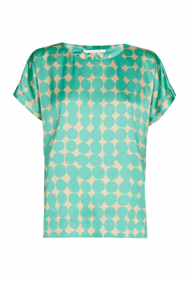 Blouse with in-house dot print