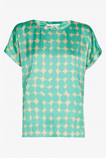 Blouse avec motif à pois conçu en interne