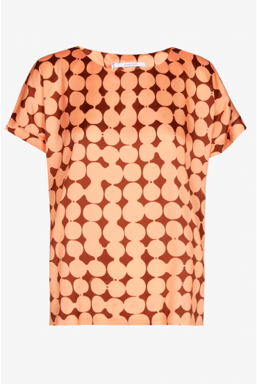 Blouse with in-house dot print