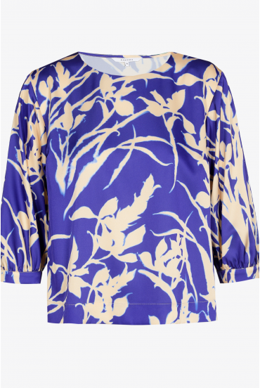 Blouse with original floral print