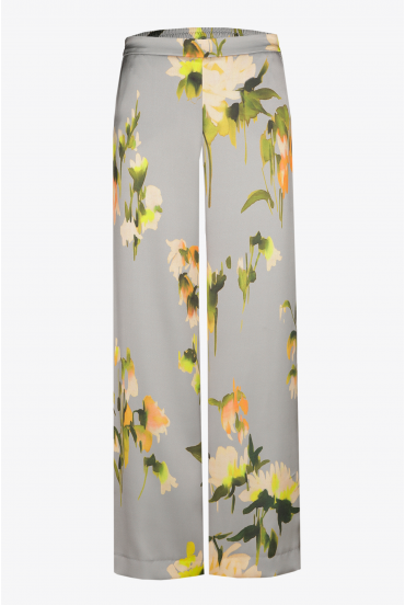 Satin look trousers
