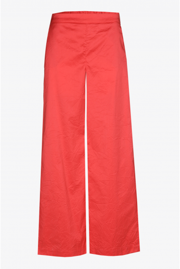Wrinkled broek met wijde pijpen