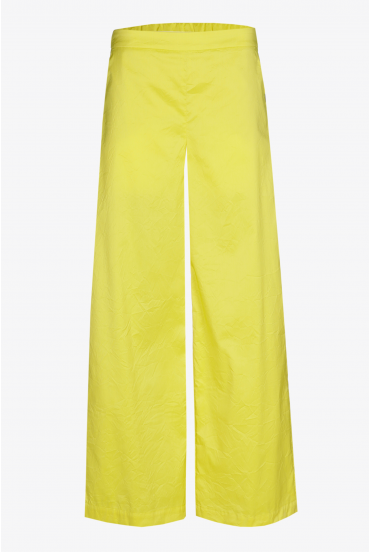 Pantalon froissé à jambes larges
