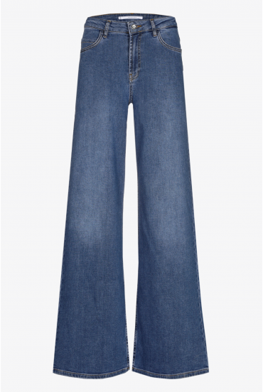Zomerse flared jeansbroek